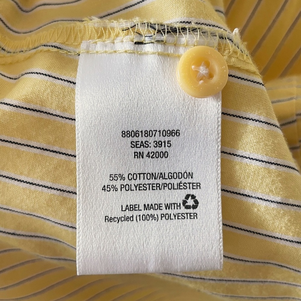 Basic Editions Yellow Button Down Shirt Size XXL - Picture 9 of 14